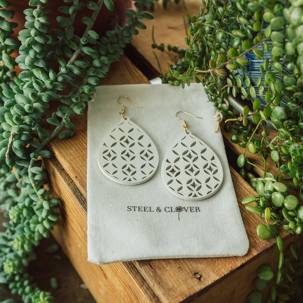 Dimsdale Retro Drop Wooden Earring