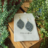 Juniper Scroll Wooden Earrings