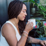 Smoky River Hammered Brass Bracelet