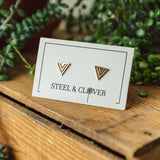 Pinnacle Triangle Stud Earrings