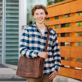 Elmworth Leather Messenger Bag