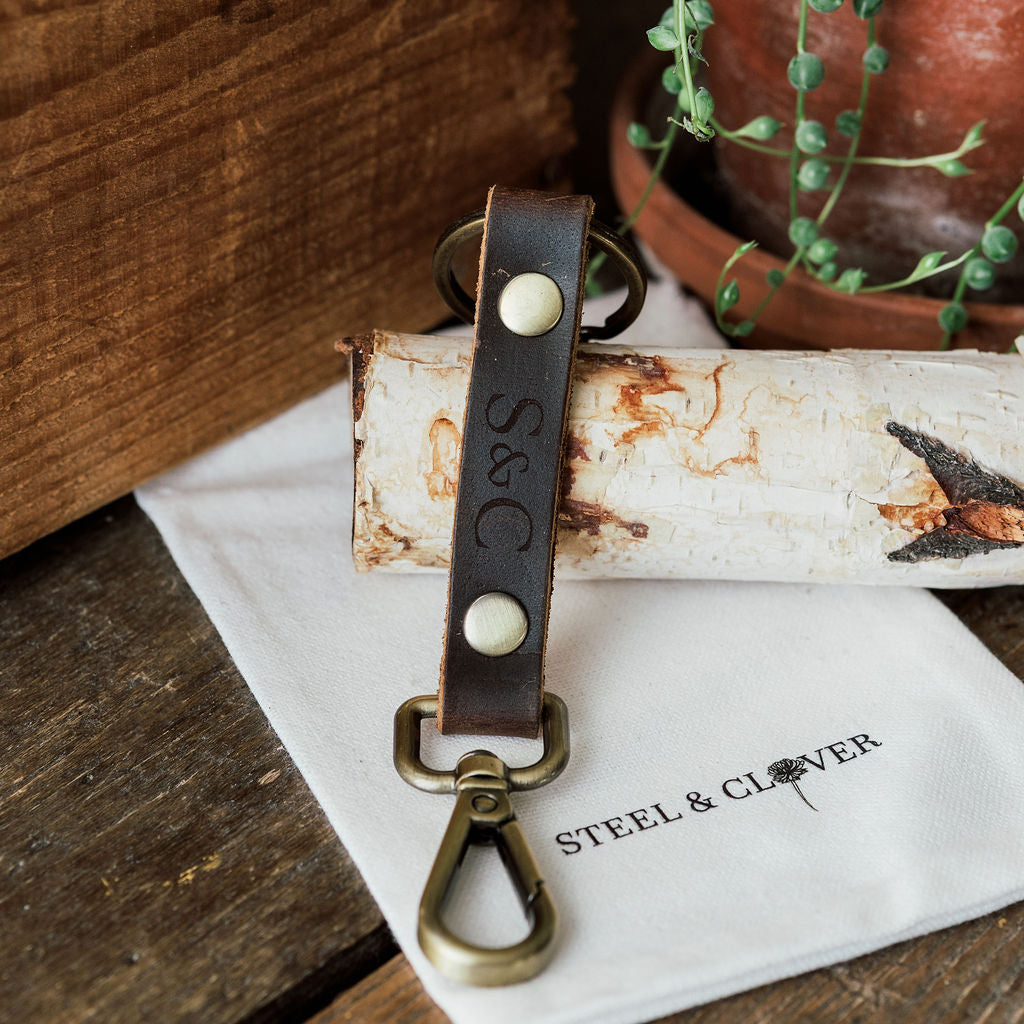Hythe Dual End Leather Keychain