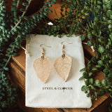 Rose Gold Real Leaf Earring