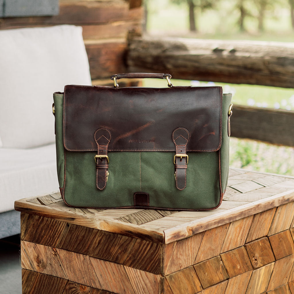 Demmit Canvas & Leather Messenger Bag