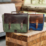 Demmit Canvas & Leather Messenger Bag