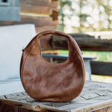 Anastasia Leather Round Crossbody