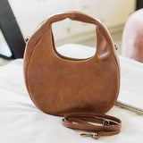 Anastasia Leather Round Crossbody