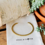 Codesa Hammered Brass Bracelet