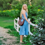 Anastasia Leather Round Crossbody
