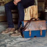 Demmit Canvas & Leather Messenger Bag