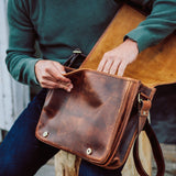 Elmworth Leather Messenger Bag