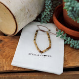 Pipestone Bead & Stone Bracelet