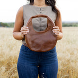 Anastasia Leather Round Crossbody