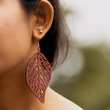 Balsam Leaf Wooden Earrings