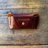 Crooked Creek Leather Sunglass Case made from premium leather with a slim, protective design for safely storing sunglasses and eyewear