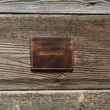 Flying Shot Leather Card Wallet made from premium leather with a slim, minimal design for secure and compact everyday card storage