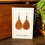 Hayfield Wooden Earrings made from lightweight natural wood with a minimal earthy design for everyday wear and styling