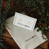 Hexagon Stud Earrings with a geometric hexagon-shaped design in a minimal finish for modern, everyday elegant styling