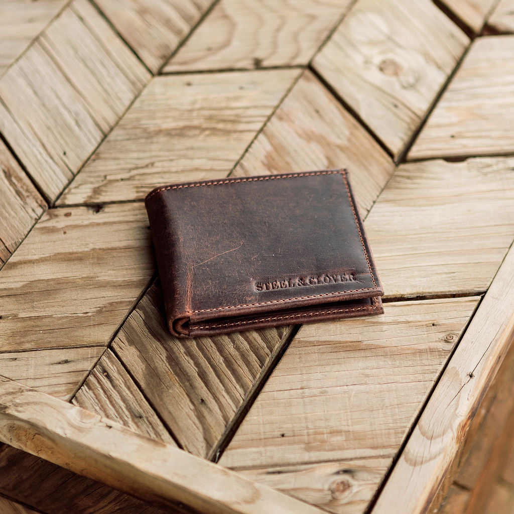 Monkman Leather Wallet made from premium leather with a slim, classic design for secure and organized everyday use