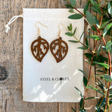 Birch Leaf Wooden Earrings