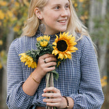 Black Real Leaf Earrings
